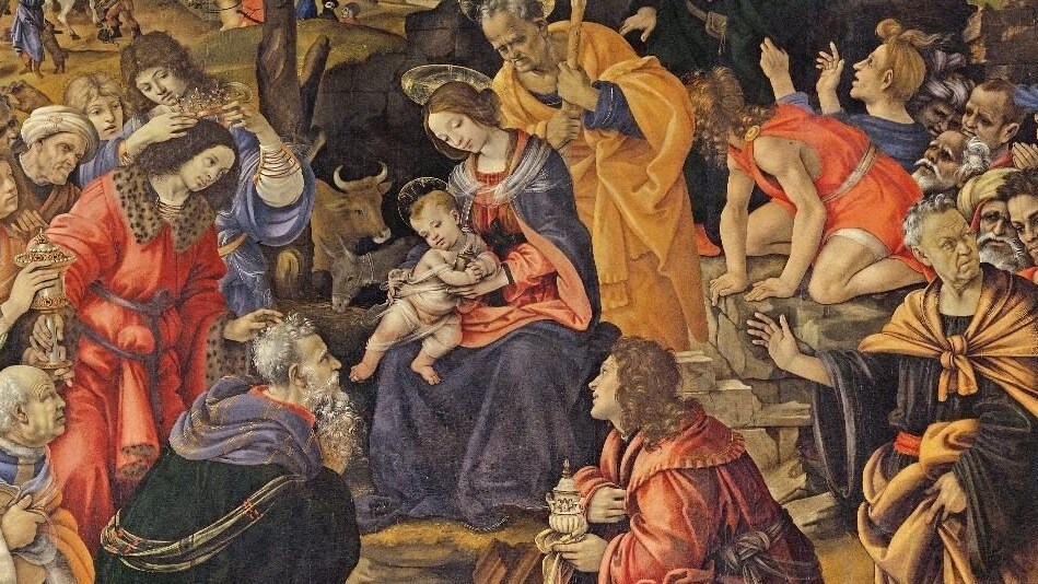 Filippino Lippi, Adorazione dei Magi (1496), Firenze, Gallerie degli Uffizi, Galleria delle statue e delle pitture