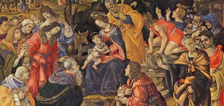 Filippino Lippi, Adorazione dei Magi (1496), Firenze, Gallerie degli Uffizi, Galleria delle statue e delle pitture