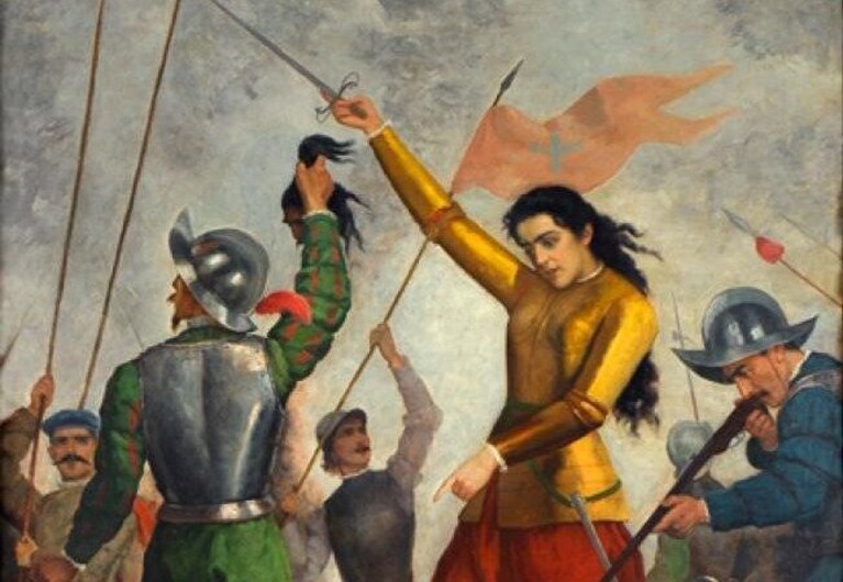 Inès Suarez dipinta da José Pereira, Museo Historico Nacional, Santiago de Chile