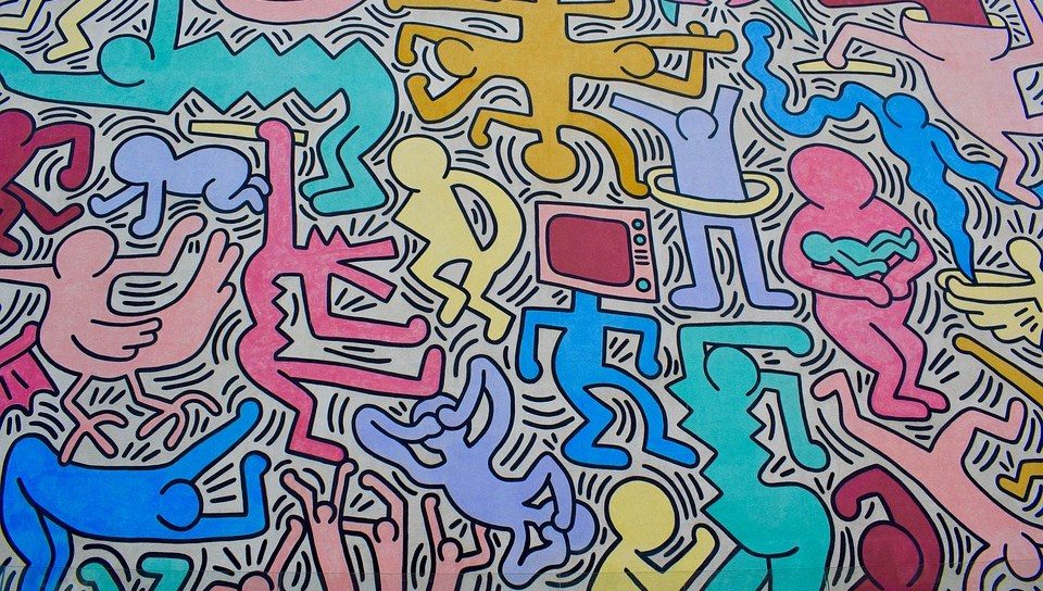 I famosissimi "omini" in movimento di Keith Haring