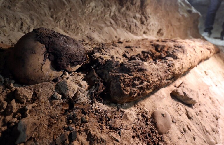 Una delle 17 mummie di Minya