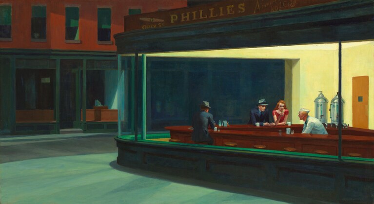 Edward Hopper, "Nighthawks" (1942), Art Institute of Chicago