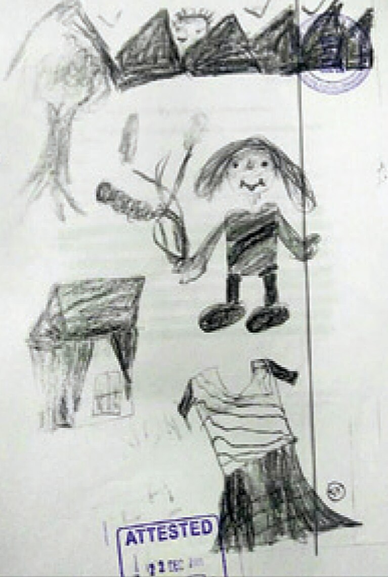 Il disegno intero prodotto dalla bambina