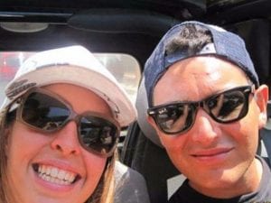 Erika Petri, insieme al fidanzato Dimitri (Facebook).
