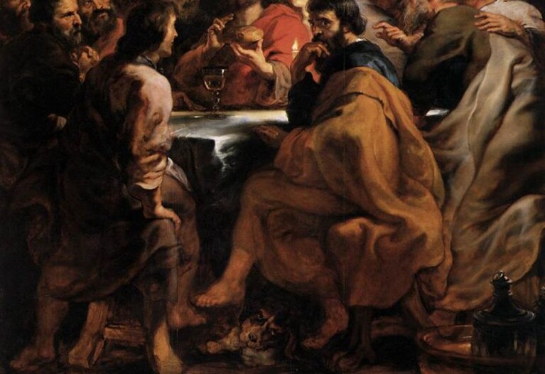 Particolare dell'Ultima Cena di Rubens (1632)