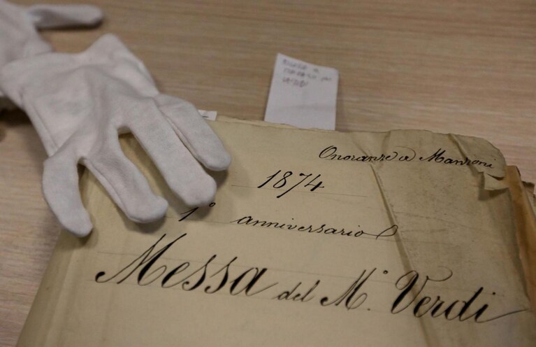 Uno dei preziosissimi documenti conservati nella Cittadella degli Archivi di Milano