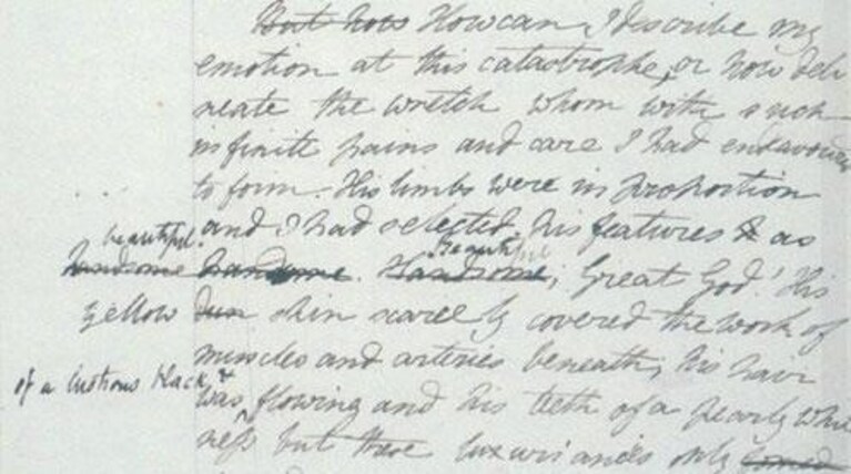 Manoscritto di Frankenstein