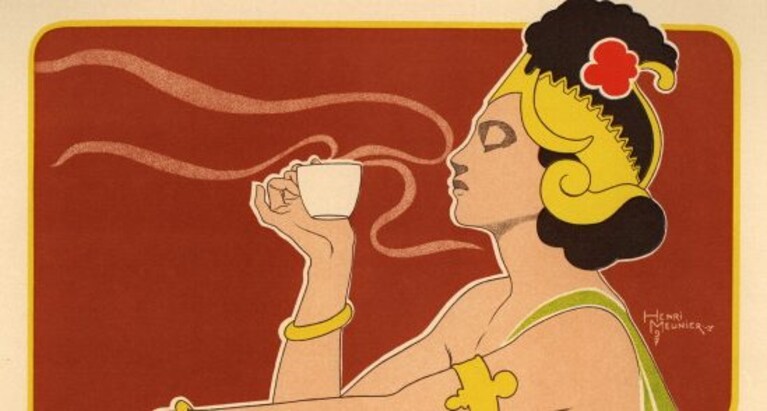 Pubblicità per il Rajah Coffee,Henri Meunier (1897)