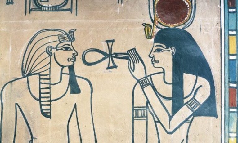 Una delle pitture rinvenute nella tomba di Amenofi II
