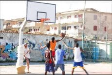 I giovani del Tam Tam durante una partita