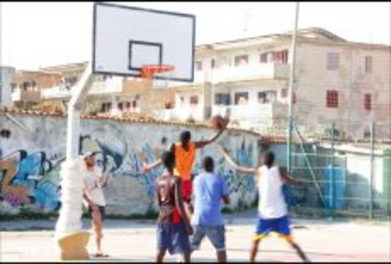 I giovani del Tam Tam durante una partita