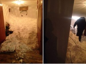 la valanga nel condominio al Sestriere