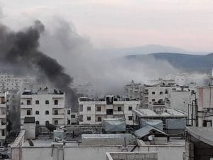 I bombardamenti su Afrin, la città siriana a maggioranza curda sotto attacco dell’esercito turco