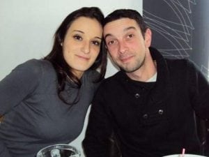 Edith Scaravetti e il marito Laurent.