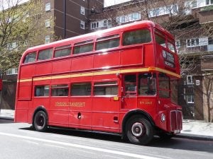 Il tipico double–decker londinese.