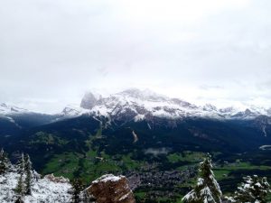 Neve a Cortina d'Ampezzo (Twitter).