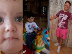Da destra: Rachele (1 anno), Francesco (3), Federico (15).