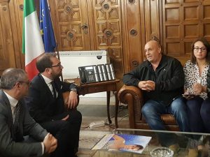 Il ministro Alfonso Bonafede, Framcesco Basentini (capo del DAP) e Salvatore Trovato Mazza
