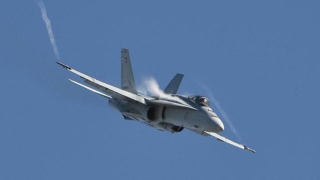 Caccia militare FA-18 (Getty).