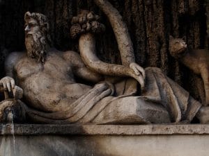 Il Tevere, una delle celebri Quattro Fontane a Roma.
