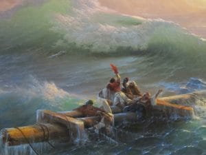 La nona onda, olio su tela di Ivan KonstantinoviÄ Ajvazovskij (1850)