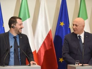 Matteo Salvini incontra il ministro dell’Interno polacco Joachim Brudzinski