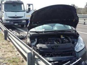 Immagine dell'Incidente sulla Lecce-Gallipoli (Twitter).