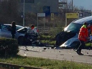 Immagine dell'incidente da Facebook.