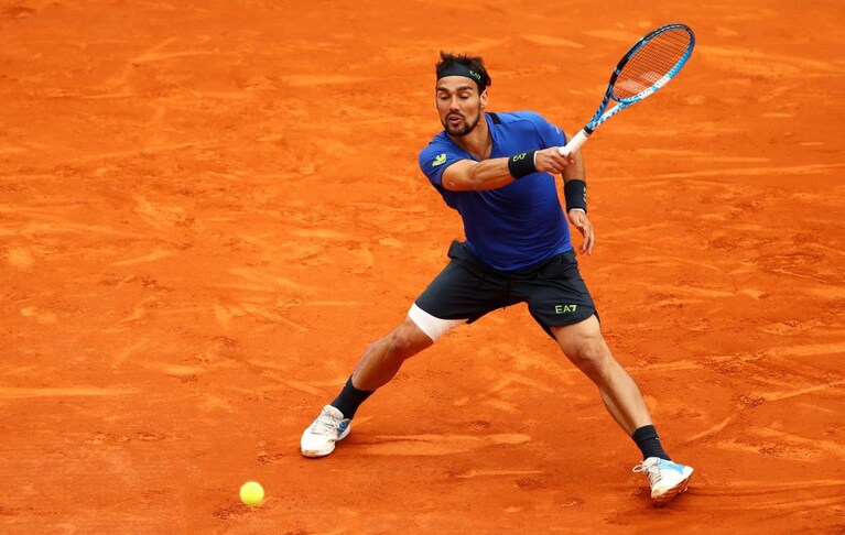 Fabio Fognini fresco vincitore del torneo di Montecarlo.
