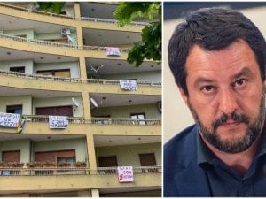 Striscioni contro Salvini a Catanzaro