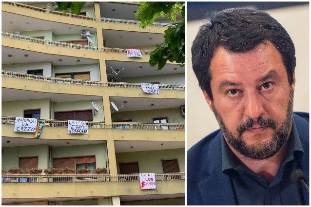 Striscioni contro Salvini a Catanzaro