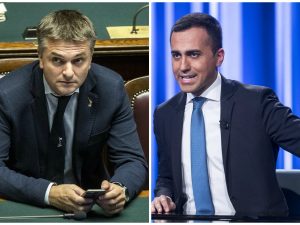 In foto: il viceministro ai Trasporti, Edoardo Rixi, e il vicepresidente del Consiglio, Luigi Di Maio.