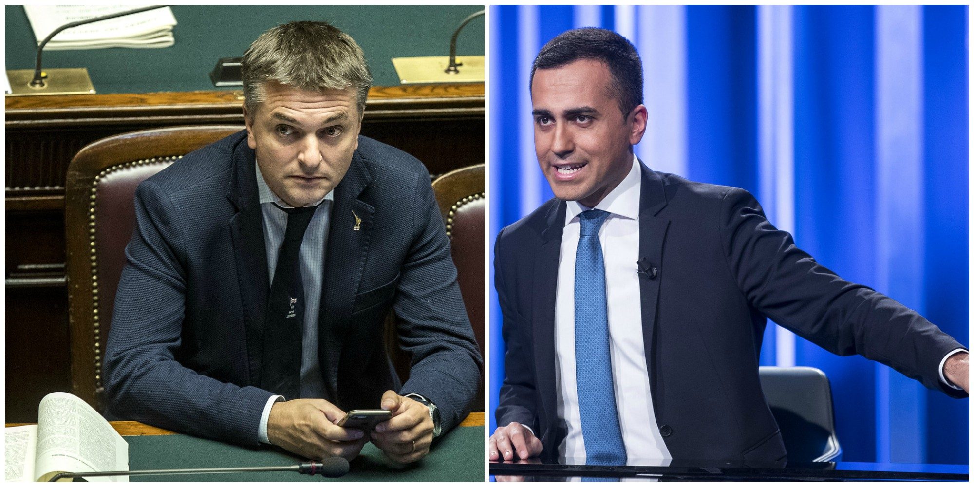 In foto: il viceministro ai Trasporti, Edoardo Rixi, e il vicepresidente del Consiglio, Luigi Di Maio.