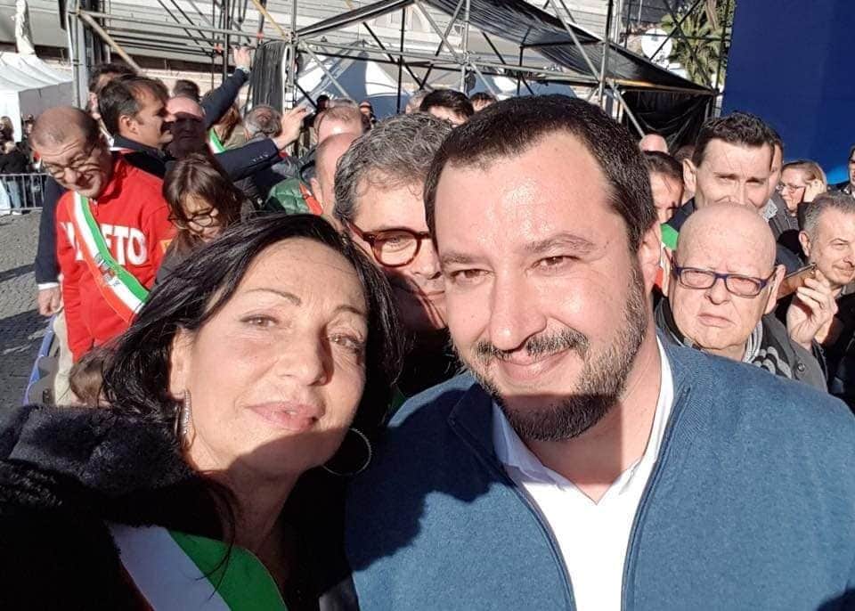 Anna Cisint, la sindaca di Monfalcone, con il leader della Lega Matteo Salvini (Anna Cisint)