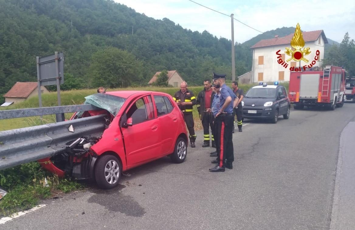 Immagine dell’incidente a Montoggio.