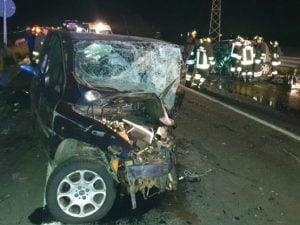 Immagine dell'incidente in Calabria (Twitter).