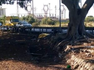 Immagine dell'incidente a Siracusa (Facebook).