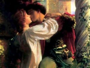 "Romeo e Giulietta", dipinto di Frank Bernard Dicksee (1853-1928).