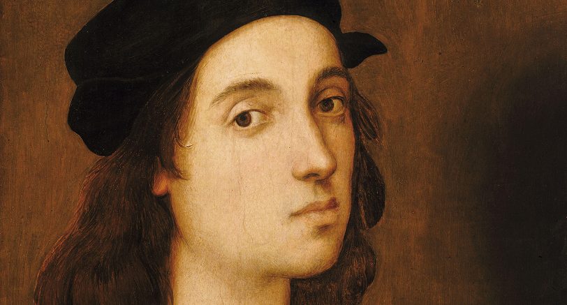 Il presunto autoritratto di Raffaello conservato presso la Galleria degli Uffizi, a Firenze.