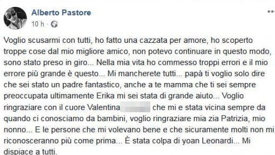 Novara. Uccide l’amico davanti al pub, poi confessa su Facebook: “L’ho fatto per amore”