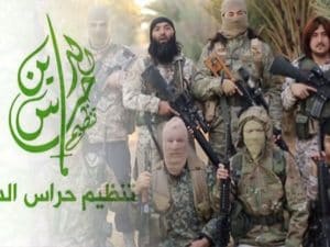 Miliziani di Hurras al–Deen, il gruppo jihadista obiettivo della coalizione internazionale a guida Usa