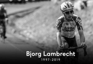 L'omaggio della Lotto Soudal a Lambrecht – Fonte Twitter