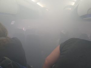 Caos a bordo dell'aereo (Twitter).
