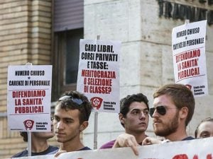 Contestazioni alla Sapienza di Roma (LaPresse).