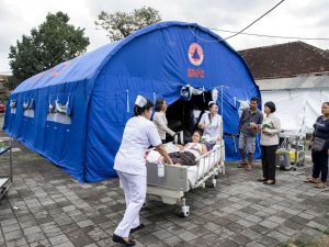 La Caritas durante un intervento in Indonesia nel 2018
