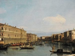 Il Canal Grande, dipinto da Canaletto nel 1726, è conservato alla Galleria degli Uffizi.