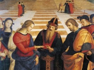 Raffaello, "Lo sposalizio della Vergine" (1504), Pinacoteca di Brera, Milano.