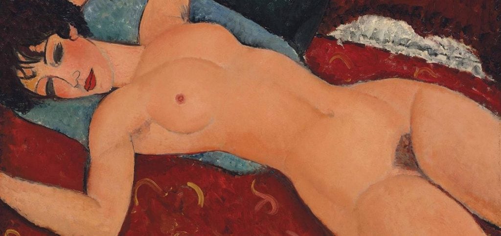Amedeo Modigliani, "Nudo sdraiato" (1917-19178), collezione privata, Cina.