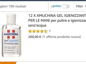 L’Amuchina gel in vendita su Amazon