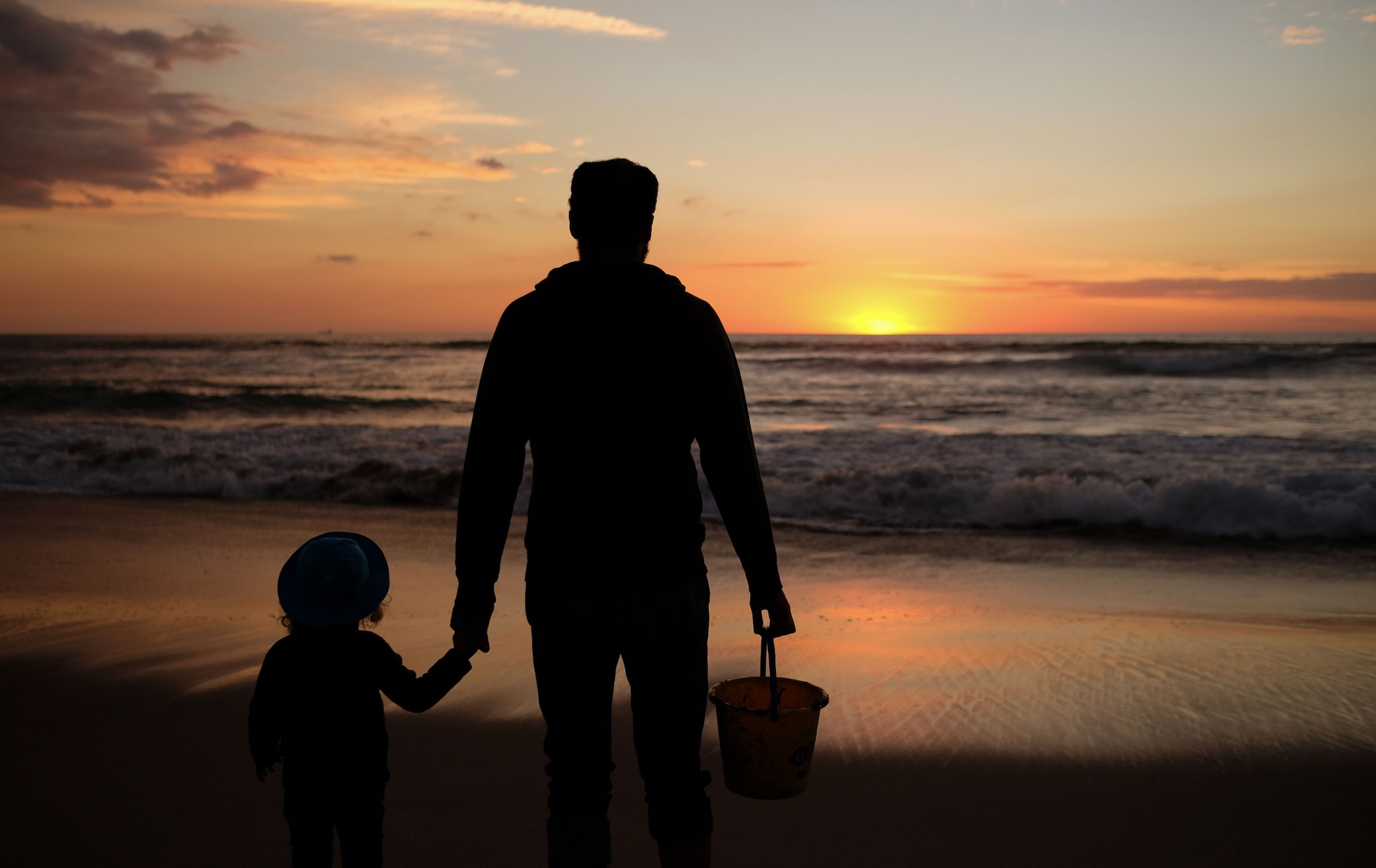 Padre e figlia (ph CHRIS DELMAS/AFP via Getty Images)
